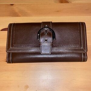 Brown Coach Trifold Wallet